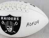 Rod Woodson Autographed Raiders Logo Football w/ HOF - JSA Witness Auth