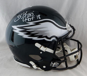Brian Dawkins Autographed Eagles F/S Speed Authentic Helmet w/ HOF- JSA W Auth *White
