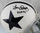 Tony Dorsett Autographed Dallas Cowboys 2004 TB White Mini Helmet HOF- JSA W Auth *Black