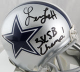 Leon Lett Signed Cowboys Mini Helmet w/ 3X SB Champ- Jersey Source Auth *Black