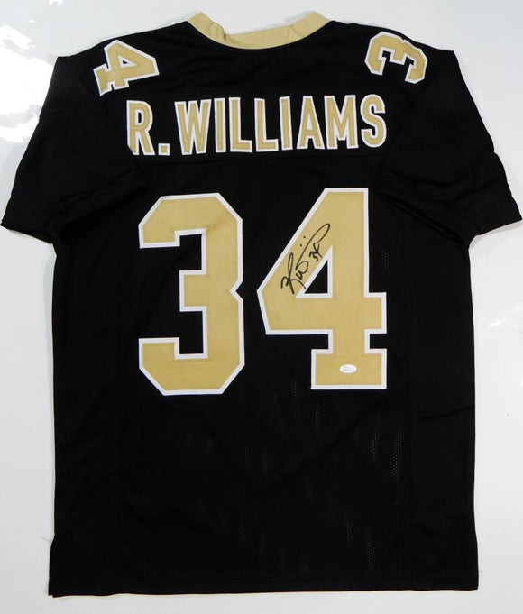 Ricky Williams Autographed Black Pro Style Jersey- JSA Witnessed Authenticated *4 Up