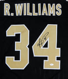Ricky Williams Autographed Black Pro Style Jersey- JSA Witnessed Authenticated *4 Up