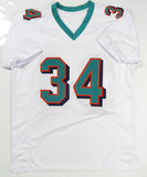 Ricky Williams Autographed White Pro Style Jersey- JSA Witnessed Authenticated *4 Up