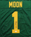 Warren Moon Autographed Green Pro Style Jersey w/ HOF- JSA W Authenticated