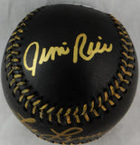 Jim Rice Fred Lynn Dwight Evans Signed Rawlings OML Black Baseball- JSA W Auth