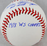 Goose Gossage Autographed Rawlings OML Baseball w/ 3 Stats - JSA W Auth