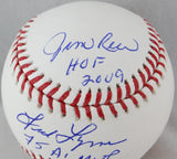 Rice, Evans, Lynn Autographed Rawlings OML Baseball w/ Insc -JSA W Auth