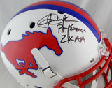 Eric Dickerson Signed SMU F/S Schutt Authentic Helmet w/ 2 Insc- Beckett Auth