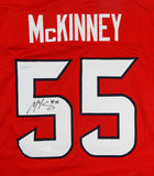 Benardrick McKinney Autographed Red Pro Style Jersey- JSA Witnessed Auth *L5