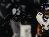 Ray Lewis Autographed Ravens 16x20 Photo Over Roethlisberger- JSA W Auth *Silver