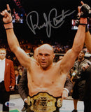 Randy Couture Autographed UFC 8x10 Photo With Belt- Beckett Auth *Silver Image 1
