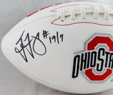 Ted Ginn Jr Autographed Ohio State Logo Football - JSA Witness Authentication