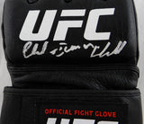 Chuck Liddell Autographed UFC Official Fight Glove with Iceman - Beckett Authentic *Silver
