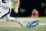 Johnny Manziel Autographed Texas A&M 8x10 Running White Jersey Photo- PSA/DNA Auth *Blue Horz