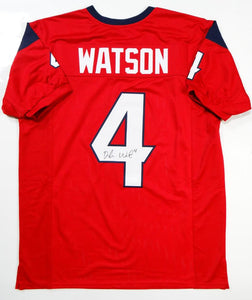 Deshaun Watson Autographed Red Pro Style Jersey- JSA W Authenticated