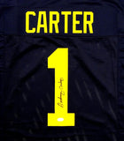 Anthony Carter Autographed Navy College Style Jersey- JSA W Authenticated *1 Image 2