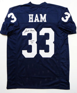Jack Ham Autographed Blue College Style Jersey w/ CHOF- JSA W Authenticated *L3