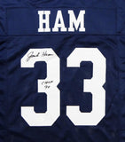 Jack Ham Autographed Blue College Style Jersey w/ CHOF- JSA W Authenticated *L3