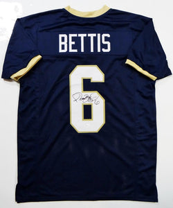 Jerome Bettis Autographed Navy College Style Jersey- JSA W Authenticated *6