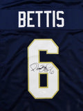 Jerome Bettis Autographed Navy College Style Jersey- JSA W Authenticated *6