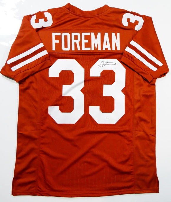 D'onta Foreman Autographed Orange College Style Jersey- JSA Witness Auth *R3