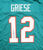 Bob Griese Autographed Teal Pro Style Jersey - JSA Witness Auth *1