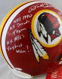 Darrell Green Autographed Washington Redskins F/S Proline TB 78-03 Helmet w/ 5 Insc- JSA W Auth *White