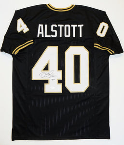 Mike Alstott Autographed Black College Style Jersey- JSA Witnessed Auth *4