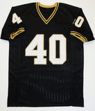 Mike Alstott Autographed Black College Style Jersey- JSA Witnessed Auth *4