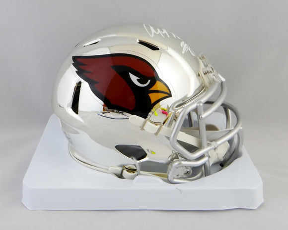 Anquan Boldin Autographed Arizona Cardinals Chrome Mini Helmet - JSA W Auth *White