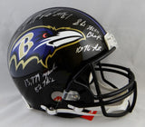 Anquan Boldin Autographed Baltimore Ravens F/S Proline Helmet w/ 4 Insc- JSA W Auth *Silver