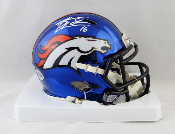 Jake Plummer Autographed Denver Broncos Chrome Mini Helmet - Beckett Auth *White