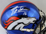 Jake Plummer Autographed Denver Broncos Chrome Mini Helmet - Beckett Auth *White
