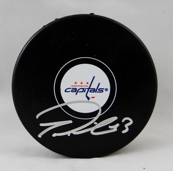Tom Wilson Autographed Washington Capitals Hockey Puck- Fanatics Auth