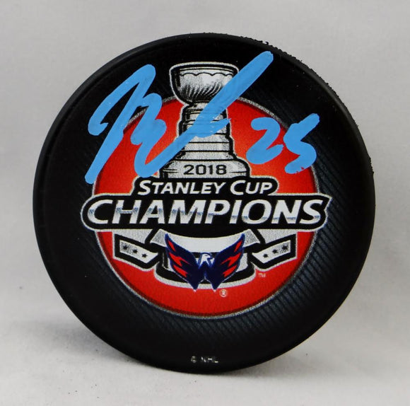 Devante Smith-Pelly Autographed Washington Capitals Stanley Cup Hockey Puck- Fanatics Auth *Color