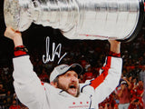 Alexander Ovechkin Autographed Capitals 16x20 Holding Stanley Cup PF Photo- Beckett/Fanatics Auth *White