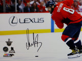 Alexander Ovechkin Autographed Capitals 16x20 Shooting In Stanley Cup PF Photo- Beckett/Fanatics Auth *Black