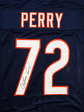 William Perry Autographed Blue Pro Style Jersey- JSA Witnessed Authenticated *7