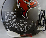 Warren Sapp Autographed Tampa Bay Bucs F/S Proline 97-13 Helmet w/ 9 Stats - JSA W Auth *White Front