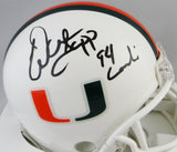 Warrren Sapp Signed Miami Hurricanes Riddell White Mini Helmet w/ Insc-JSA W Auth *Black
