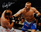 Randy Couture Autographed UFC 16x20 Hit By Liddell Photo- Beckett Auth *White