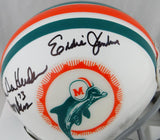 72 Dolphins Signed TB Mini Helmet w/ 7 Signatures- JSA W Auth *Dolphins 2