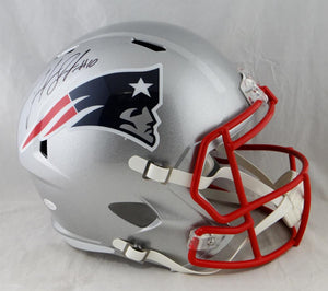 Josh Gordon Autographed New England Patriots F/S Speed Helmet - JSA W Auth *Black