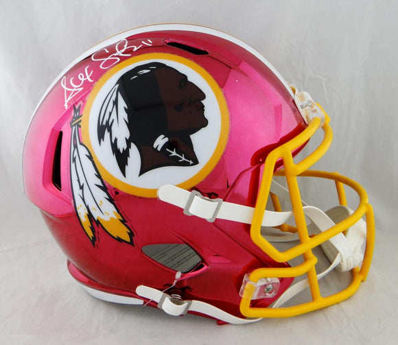Alex Smith Autographed Washington Redskins F/S Chrome Helmet - Beckett Auth *White
