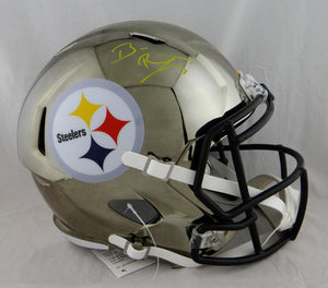 Ben Roethlisberger Autographed Pittsburgh Steelers F/S Chrome Helmet - Fanatic Auth *Yellow