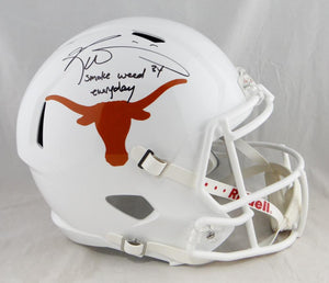 Ricky Williams Autographed Texas Longhorns F/S Riddell Speed Helmet w/ Insc -JSA W Auth *Btw