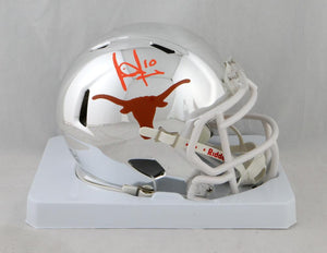 Vince Young Autographed Texas Longhorns Chrome Mini Helmet - JSA W Auth *Orange