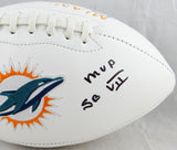 Jake Scott Autographed Miami Dolphins Logo Football w/ MVP SB VII- JSA W Auth
