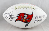 Mike Alstott Autographed Tampa Bay Buccaneers Logo Football w/ SB Champs- JSA W Auth