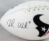 DeShaun Watson Autographed Houston Texans Logo Football- JSA Witness Auth